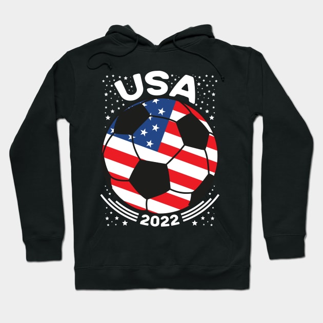 USA Flag Soccer Fans Shirt, USA American Flag Sports Soccer Ball Hoodie by mcoshop